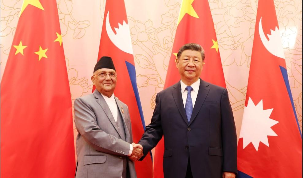 प्रधानमन्त्री ओली र चिनियाँ राष्ट्रपति सी बीच दुई पक्षीय भेटवार्ता