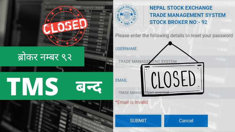 शुल्क नतिरेको भन्दै नेप्सेले गर्यो ब्रोकर नम्बर ९२ को TMS बन्द