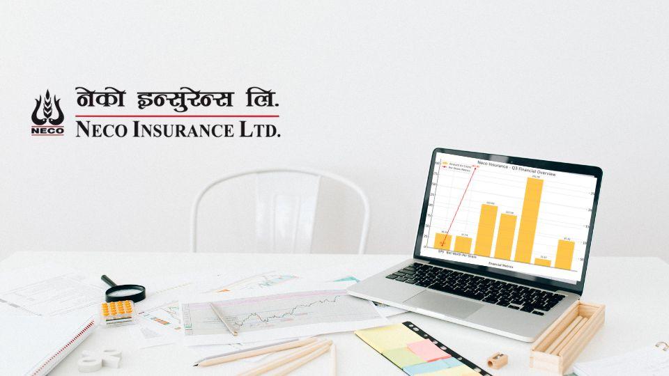 (NIL) नेको इन्स्योरेन्सको तेस्रो त्रैमासमा ३६ करोड ९३ लाख नाफा, बीमाशुल्क आर्जनमा वृद्धि
