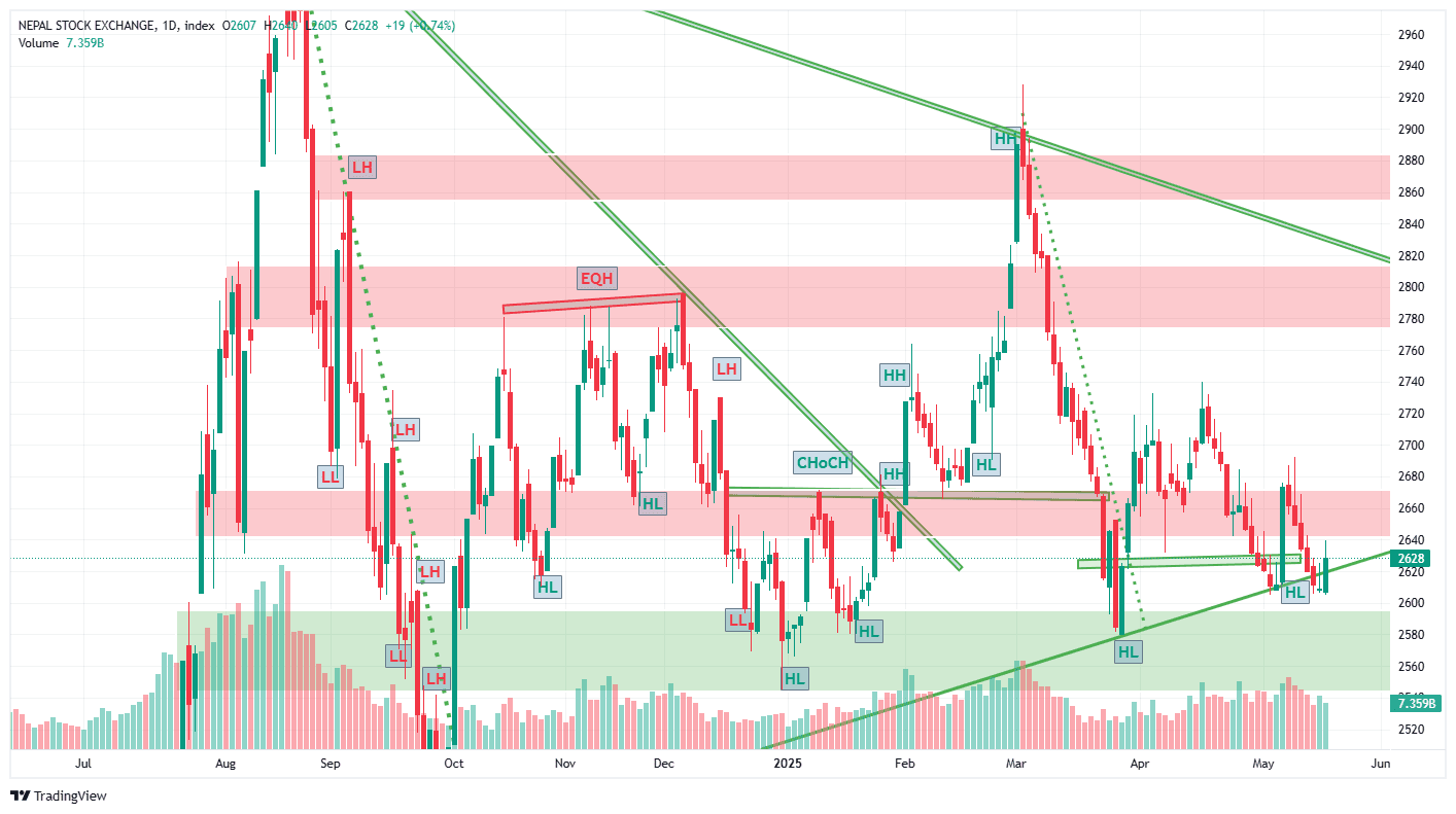 नेप्सेमा बाउन्स ब्याक : ६ दिनको गिरावटपछि सूचक उकालो