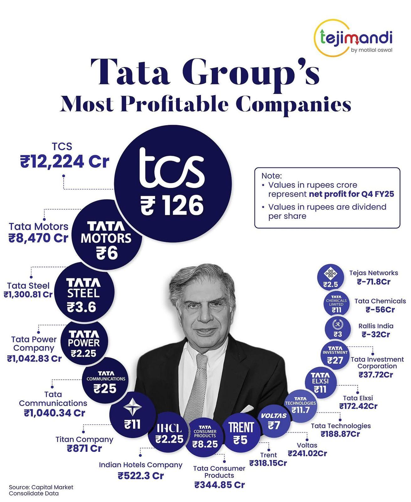 टाटा ग्रुपको आर्थिक वर्ष २०२४/२५ को अन्तिम त्रैमासिकमा शानदार नाफा, TCS सबैभन्दा अगाडि