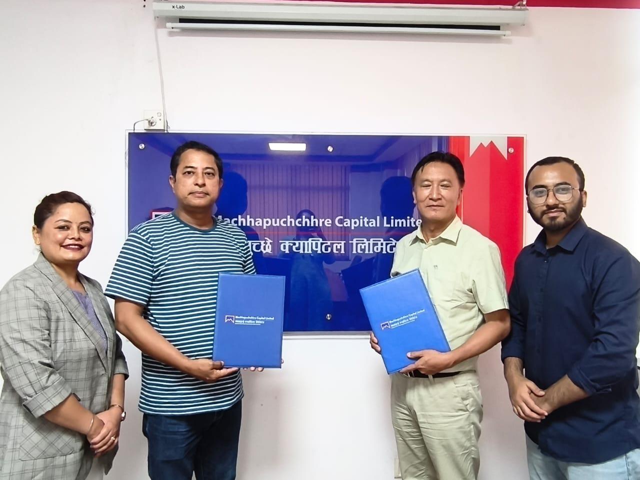 माछापुच्छ्रे क्यापिटल लिमिटेड र अप्पर स्याङ्गे हाईड्रोपावर लिमिटेडबीच शेयर रजिष्ट्रार सेवा सम्झौता