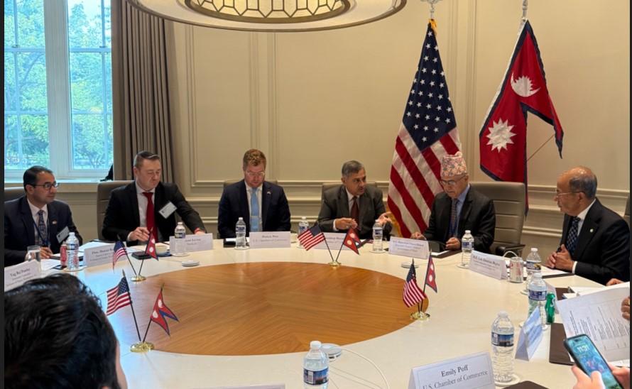 अमेरिकामा अर्थमन्त्री खनालद्वारा नेपाल–अमेरिका आर्थिक साझेदारीमा जोड